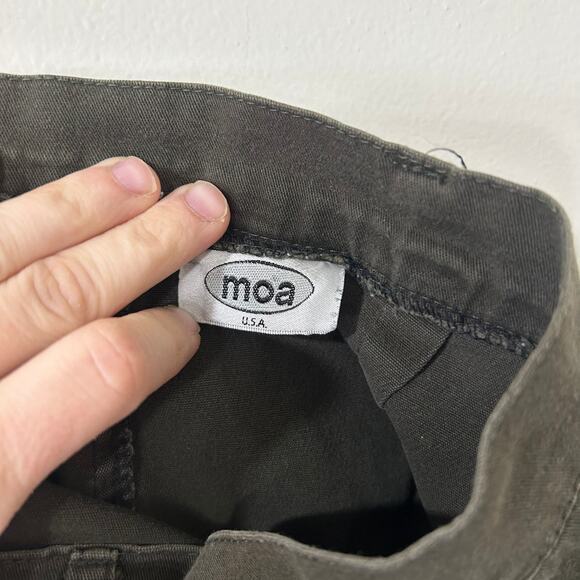 Moa Womens Size Small Army Green High Rise Flared Maxi Skirt Grunge Y2K Boho - Picture 3 of 5